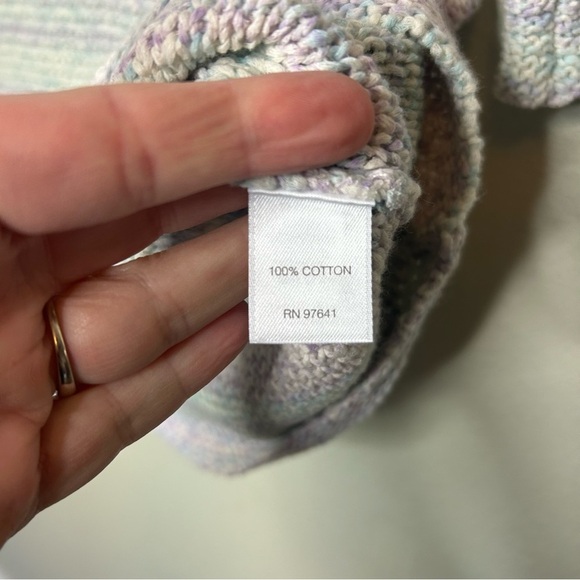 J. Jill 100% Cotton Knit Pastel Sweater Size XS Petite - Picture 3 of 6